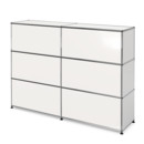 USM Haller Counter Type 1, Pure white RAL 9010, 150 cm (2 elements), 35 cm