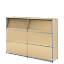 USM Haller Counter Type 2 (with Angled Shelves), USM beige, 150 cm (2 elements), 35 cm