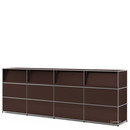 USM Haller Counter Type 2 (with Angled Shelves), USM brown, 300 cm (4 elements), 50 cm