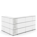 USM Haller Counter Type 4, Pure white RAL 9010, Corner open