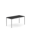 USM Haller Table, 150 x 75 cm, Wood, Black lacquered oak