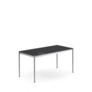 USM Haller Table, 150 x 75 cm, Linoleum, Nero