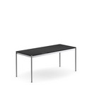 USM Haller Table, 175 x 75 cm, Wood, Black lacquered oak