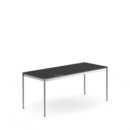 USM Haller Table, 175 x 75 cm, Linoleum, Nero