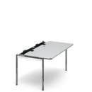 USM Haller Table Advanced, 150 x 75 cm, 02-Pearl grey laminate, Hatch right