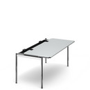 USM Haller Table Advanced, 175 x 75 cm, 02-Pearl grey laminate, Without hatch