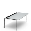 USM Haller Table Advanced, 200 x 100 cm, 02-Pearl grey laminate, Without hatch