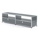 USM Haller TV-Board with Extension Doors, Mid grey RAL 7005