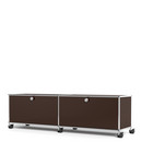 USM Haller TV-/HiFi-Lowboard, Customisable, USM brown, With 2 drop-down doors, Without cable entry hole