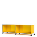 USM Haller TV-/Hi-Fi-Lowboard, Customisable, Golden yellow RAL 1004, Open, Without cable entry hole
