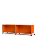 USM Haller TV-/Hi-Fi-Lowboard, Customisable, Pure orange RAL 2004, Open, Without cable entry hole