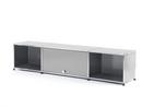 USM Haller TV-Lowboard with Flip-up Door, USM matte silver