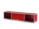 USM Haller TV-Lowboard with Flip-up Door, USM ruby red