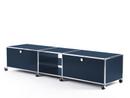 USM Haller TV-Lowboard XL on Castors, Steel blue RAL 5011