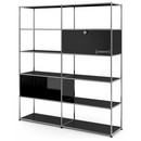 USM Haller Living Room Shelf L, Graphite black RAL 9011