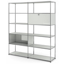 USM Haller Living Room Shelf L, Light grey RAL 7035