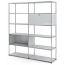 USM Haller Living Room Shelf L, USM matte silver