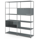 USM Haller Living Room Shelf L, Mid grey RAL 7005