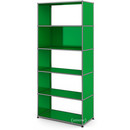 USM Haller Living Room Shelf M, 1 back panel, USM green