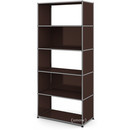 USM Haller Living Room Shelf M, 2 back panels, USM brown