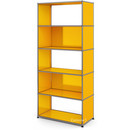 USM Haller Living Room Shelf M, 2 back panels, Golden yellow RAL 1004