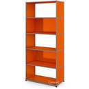 USM Haller Living Room Shelf M, 2 back panels, Pure orange RAL 2004