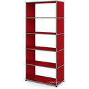 USM Haller Living Room Shelf M, without back panel, USM ruby red