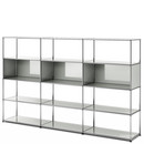 USM Haller Living Room Shelf XL, Light grey RAL 7035