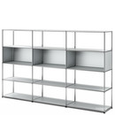 USM Haller Living Room Shelf XL, USM matte silver