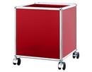 USM Haller Mobile Pedestal for Kids, USM ruby red, H 43 x W 38 x D 38 cm