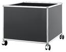 USM Haller Mobile Pedestal for Kids, Graphite black RAL 9011, H 43 x W 53 x D 53 cm