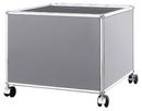 USM Haller Mobile Pedestal for Kids, USM matte silver, H 43 x W 53 x D 53 cm