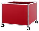 USM Haller Mobile Pedestal for Kids, USM ruby red, H 43 x W 53 x D 53 cm