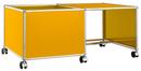USM Haller Mobile Desk for Kids, Case left, Golden yellow RAL 1004