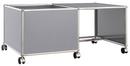 USM Haller Mobile Desk for Kids, Case left, USM matte silver