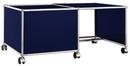USM Haller Mobile Desk for Kids, Case left, Steel blue RAL 5011