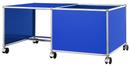 USM Haller Mobile Desk for Kids, Case right, Gentian blue RAL 5010