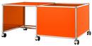 USM Haller Mobile Desk for Kids, Case right, Pure orange RAL 2004
