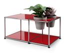 USM Haller Plant World Side Table, USM ruby red, Basalt