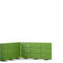 USM Privacy Panels Acoustic Corner, 2,25 m (3 elements), 1,09 m (3 elements), 2,25 m (3 elements), Green