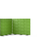USM Privacy Panels Acoustic Corner, 2,25 m (3 elements), 1,79 m (5 elements), 2,25 m (3 elements), Green