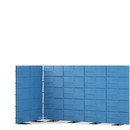 USM Privacy Panels Acoustic Corner, 3,00 m (4 elements), 1,79 m (5 elements), 1,50 m (2 elements), Blue