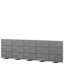 USM Privacy Panels Acoustic Wall, 3,75 m (5 elements), 1,09 m (3 elements), Anthracite