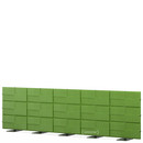 USM Privacy Panels Acoustic Wall, 3,75 m (5 elements), 1,09 m (3 elements), Green