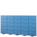USM Privacy Panels Acoustic Wall, 3,75 m (5 elements), 1,79 m (5 elements), Blue