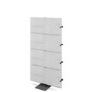 USM Privacy Panels Acoustic Wall Extension, With corner connector (for 90° angle), 1,44 m (4 elements), Light grey
