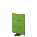 USM Privacy Panels Acoustic Wall Extension, With panel connector (for straight walls), 1,09 m (3 elements), Green