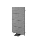 USM Privacy Panels Acoustic Wall Extension, With panel connector (for straight walls), 1,44 m (4 elements), Anthracite
