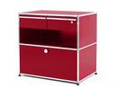 USM Haller Office Sideboard M with Drawers, USM ruby red