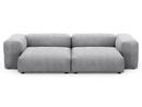 Two Seat Sofa L, Cord velours - Light grey
